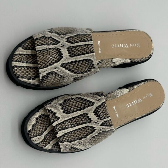 Ron White x Vibram Carley Python Leather Slides - Picture 6 of 6